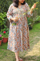Marigold Meadow Floral Dress
